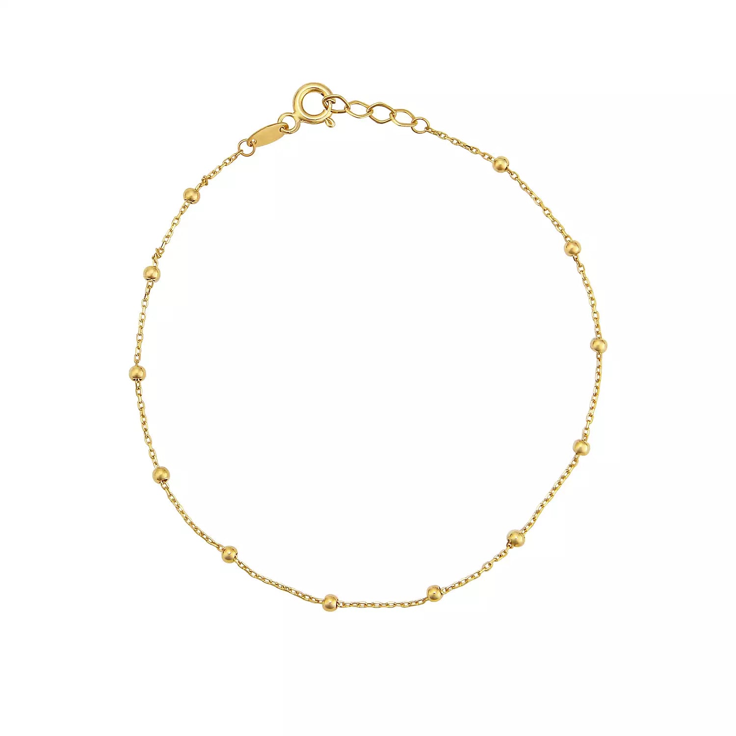 Taylor Grace 10k Gold Station Bead Chain Bracelet
